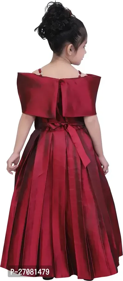 Designer Red Silk Frocks For Girls-thumb2