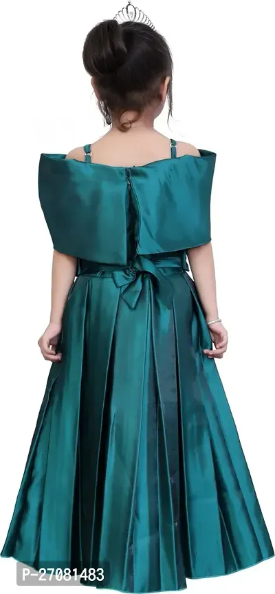 Designer Green Silk Frocks For Girls-thumb2