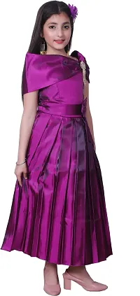 Designer Purple Silk Frocks For Girls-thumb2