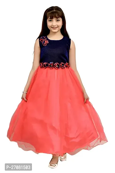 Designer Red Net Frocks For Girls-thumb0