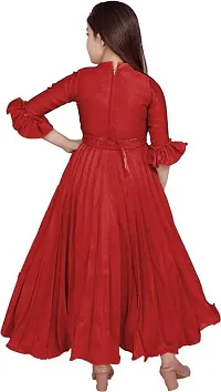 Designer Red Silk Frocks For Girls-thumb1