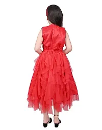 Designer Red Net Frocks For Girls-thumb1