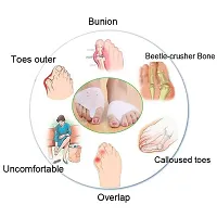 SHREEJIIH Pair of Soft Silicone Foot Fingers Toe Corrector Protector Bunion Adjuster Guard Foot Care Women's and men's Toe Separator - 1 Pair-thumb4
