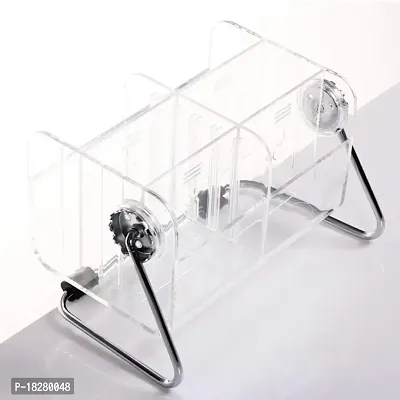 SHREEJIIH 6-Slot Clear Acrylic Home Desk Tv Air-Conditioner Remote Control Storage Holder Organizer Stand, for Make-up Brush Set Transparent-thumb3