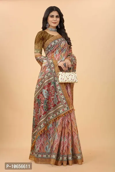 Bemberg Linen Batique Printed Saree – ISTRI VASTRA