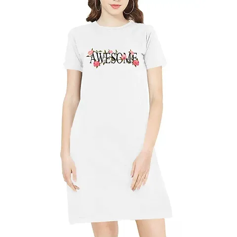 Stylish Blend T-shirt Dress For Women