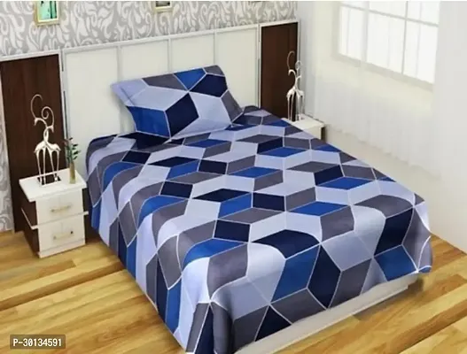 Trendy Single Bed Glace Cotton Bedsheet Set