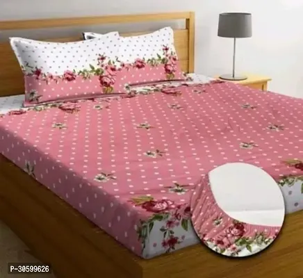 Stylish Cotton Printed Bedsheet with Pillow Covers-thumb0