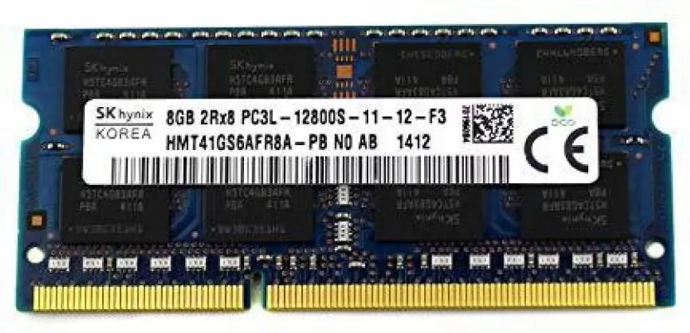 Hynix 1600Mhz DDR3 8 GB - Dual Channel Laptop - HMT41GS6AFR8A-PB PC3L 12800S , CL 11