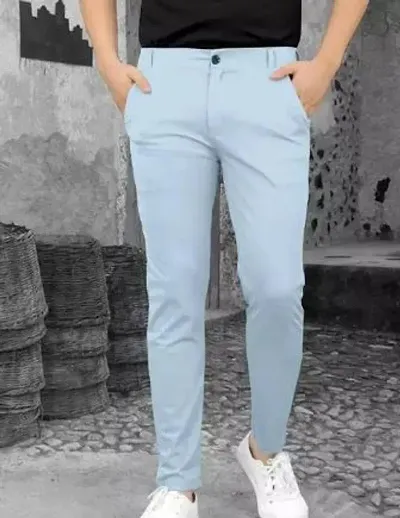 Trendy 4 Way Plain Streachable Trouser For Men