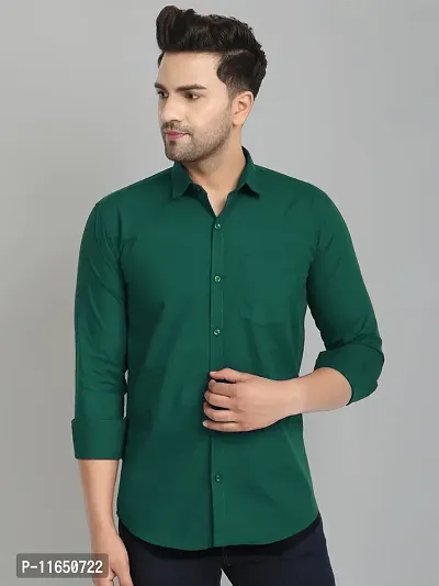 Trendy Men Plain Full Sleeve Shirt-thumb0