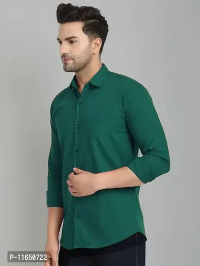 Trendy Men Plain Full Sleeve Shirt-thumb2