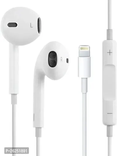 Stylish White In-Ear Wired Lightning USB Earphones