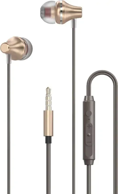 Stylish Golden In-Ear Wired Earphones