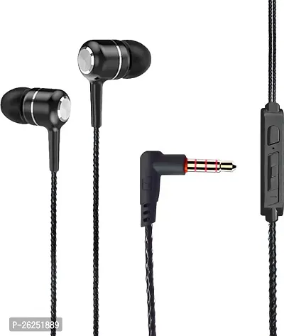 Stylish Black In-Ear Wired Earphones