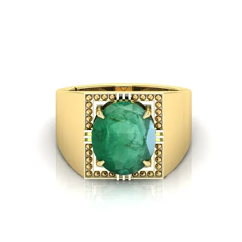 Reliable Unisex Metal Emerald Adjustable Ring