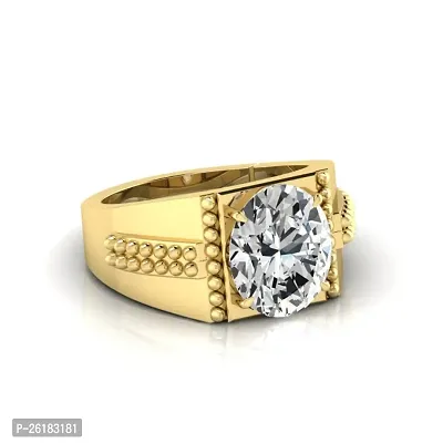 3.25 to 15.25 Ratti Jarkan Precious Gemstone Natural Zircon Stone Rashi Ratna Ashtadhatu Adjustable Gold Ring for Astrological Purpose for Men and Women-thumb0