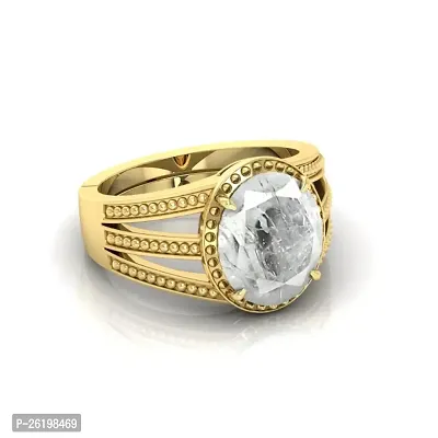 3.25 to 15.25 Ratti Adjustable Ring White Sapphire Pukhraj Loose Gemstone Ring for Women and Men