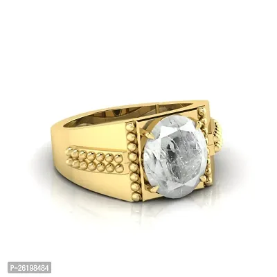 3.25 to 15.24 Ratti  Adjustable Ring White Sapphire Pukhraj Loose Gemstone Ring for Women and Men