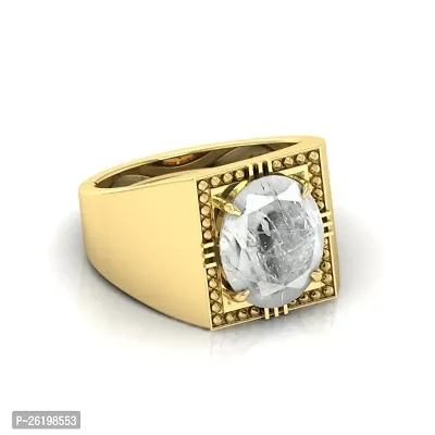 3.25 to 15.25 Ratti Adjustable Ring White Sapphire Pukhraj Loose Gemstone Ring for Women and Men