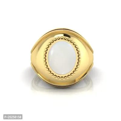 3.25 to 15.25 Ratti Opal Ring Original Certified White Opal Gemstone Gold Ring Lab Tested for Men and Women