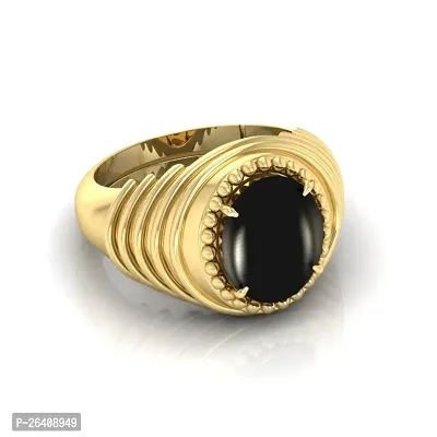 3.25 TO 15.25 Ratti  Sulemani Hakik Ring Akik Ring Original Natural Black Haqiq Precious Gemstone Hakeek Astrological Gold Plated Adjustable Ring