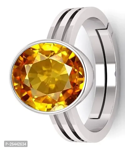 5.25 Ratti Natural Yellow Sapphire Pukhraj Gemstone Ring Gold for Unisex