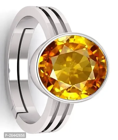 4.25 RATTI Natural Yellow Sapphire Pukhraj Gemstone Ring Gold for Unisex