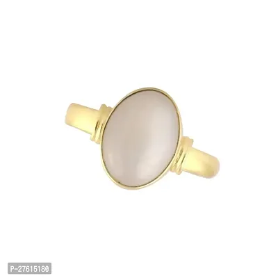 8.25 Ratti Moonstone Ring Gold Plated Ring For Men And Women By Lab - Certified