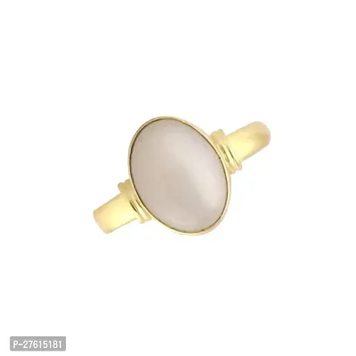 10.25 Ratti  Moonstone Ring Gold Plated Ring For Men And Women By Lab - Certified