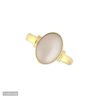 11.25 Ratti Moonstone Ring Gold Plated Ring For Men And Women By Lab - Certified