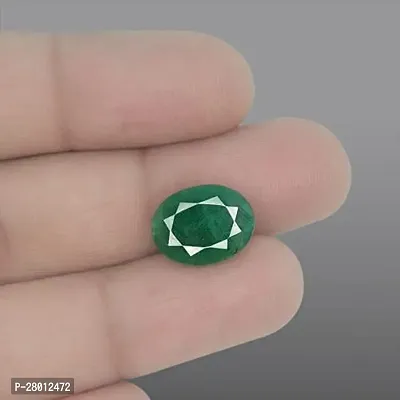 9.25 Ratti  Natural Certified Zambian Emerald/Panna Stone for Men and Women-thumb0