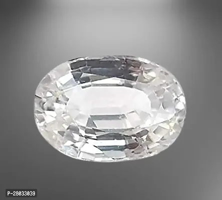 5.25 RATTI White Sapphire/Safed Pukhraj Lab Certified,100% Certified Natural Gemstone AAA++ Quality for Men and Women