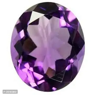 5.25 Ratti Amethyst Stone Certified Katela Jamunia Natural Oval Cut Faceted Gemstone February Birthstone Unheated and Untreated Stone
