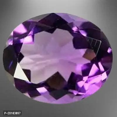 6.25 Ratti Amethyst Stone Certified Katela Jamunia Natural Oval Cut Faceted Gemstone February Birthstone Unheated and Untreated Stone