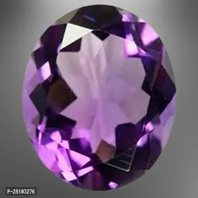 8.25 Ratti Amethyst Stone Certified Katela Jamunia Natural Oval Cut Faceted Gemstone February Birthstone Unheated and Untreated Stone