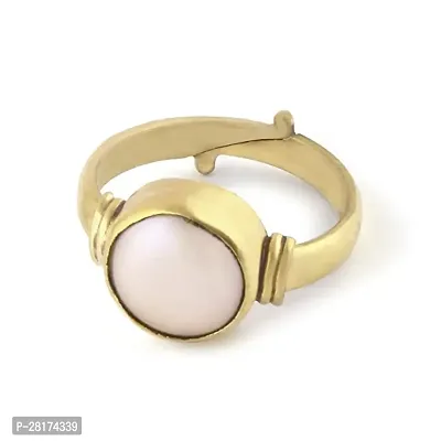 3.25 to 16.25 Ratti Pearl Moti Ring 2 Stone Pearl Ring adjustable Ring for Men and Women