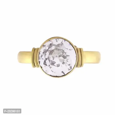 3.25 to 16.25 Ratti Zircon Stone Gold Plated Metal Adjustable Ring for Men and Women