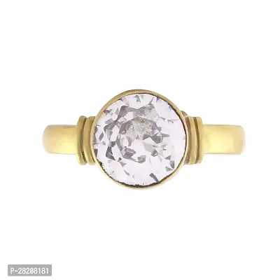 3.25 to 16.25 Ratti Zircon Stone Gold Plated Metal Adjustable Ring for Men and Women-thumb0