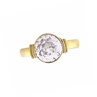 3.25 to 16.25 Ratti Zircon Stone Gold Plated Metal Adjustable Ring for Men and Women-thumb1