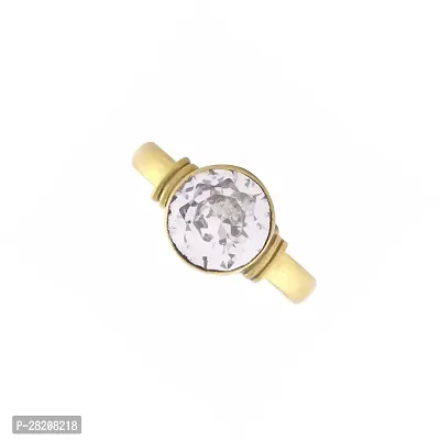 3.25 to 16.25  Carat Zircon Stone Gold Plated Metal Adjustable Ring for Men and Women