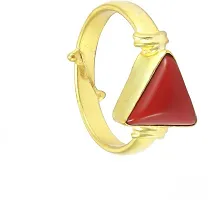 3.25 to 16.25 Ratti  Moonga  Triangle Shape Coral Ring, Munga Gemstone Ring-thumb1