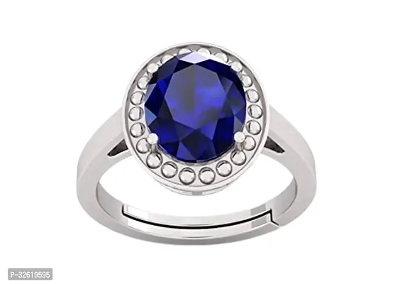 10.25 Ratti Natural Blue Sapphire Adjustable Gemstone Ring for Unisex