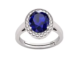 11.25 Ratti Natural Blue Sapphire Adjustable Gemstone Ring for Unisex-thumb1