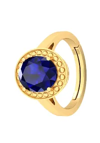 8.25 Ratti Natural Blue Sapphire Adjustable Gemstone Ring for Unisex-thumb1