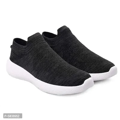 Stylish Mesh Black Sports Shoes For Men-thumb0