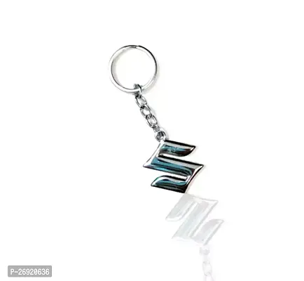 Silver Plated Maruti Suzuki Logo Keychain