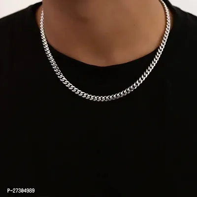 Silver Plated Minimal Chain For Men-thumb2