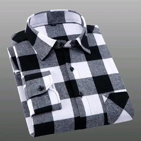 Cotton Checked Long Sleeves for Men