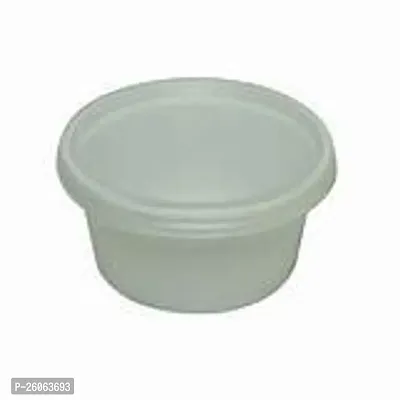 Transparent/White Container - 500ml (Pack of 25 Piece), Food Storage Microwave safe, Freezer safe Containers with transparent Lid for Kitchen, Restaurants, Delivery, Packaging Box-thumb0